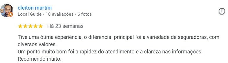 Comentário de Cliente